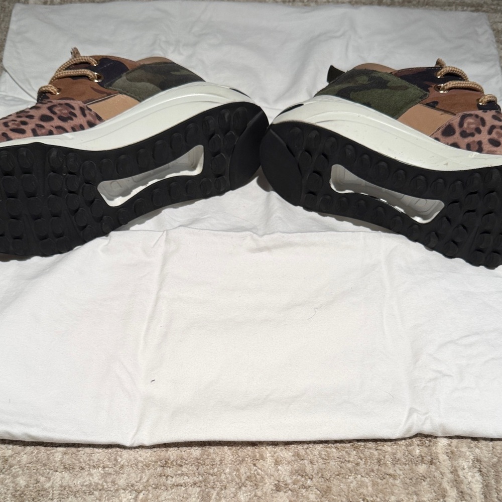 Camouflage and Leopard Print Sneakers - Picture 4 of 7